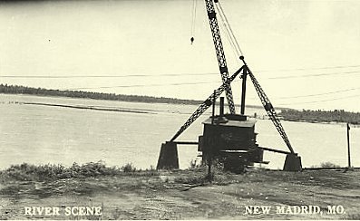 New Madrid Riverfront old postcard