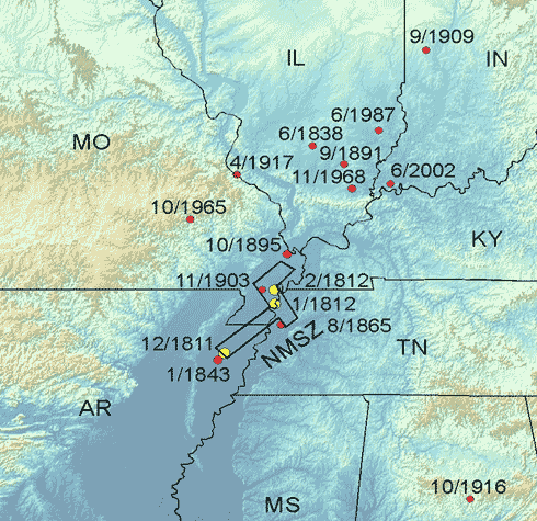 Quakes since 1812