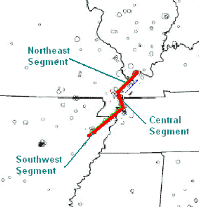 New Madrid Fault segments