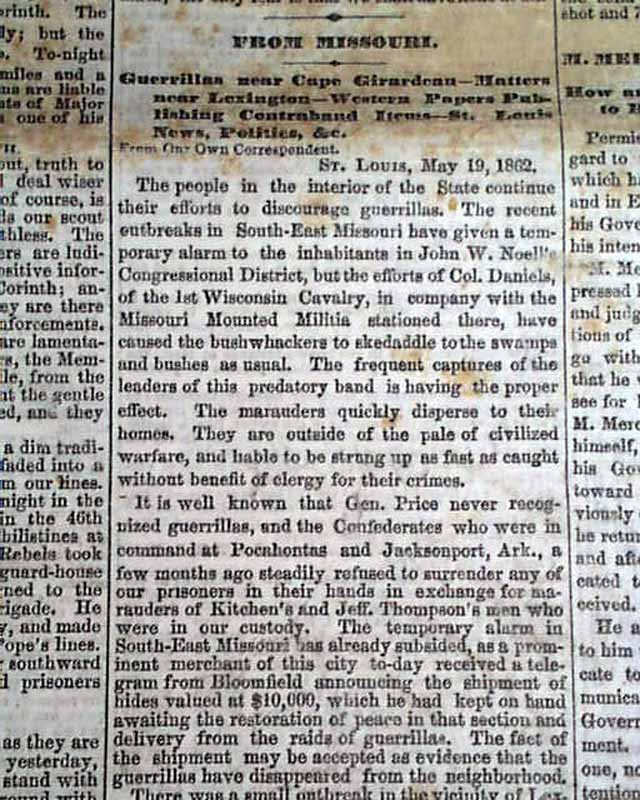 NY Tribune May 22, 1862