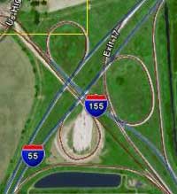 I55-155 junction, Caruthersville, an easy candidate for liquefaction