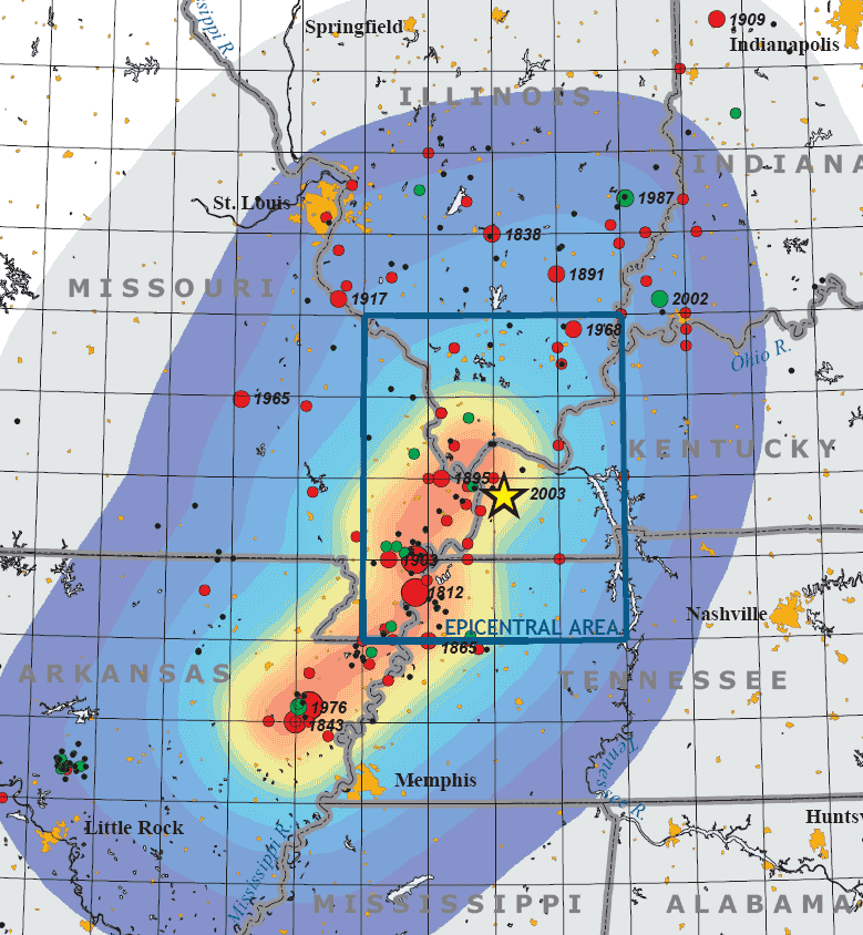 New Madrid Earthquake Seismic Zone Maps P3