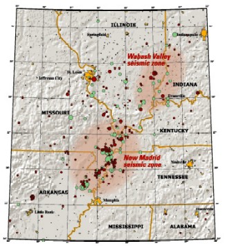 New Madrid and Wabash Valley seismic zones