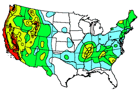 USGS quake hazard map