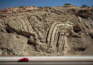 Exposed fault, Palmdale, Calif.