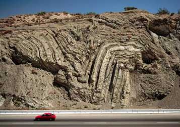 Earthquake fold in Calif.