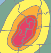 New Madrid Fault map