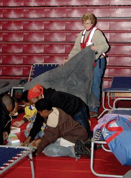 Sikeston school field house emergency shelter