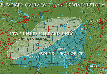 Jan 2009 ice storm map NWS