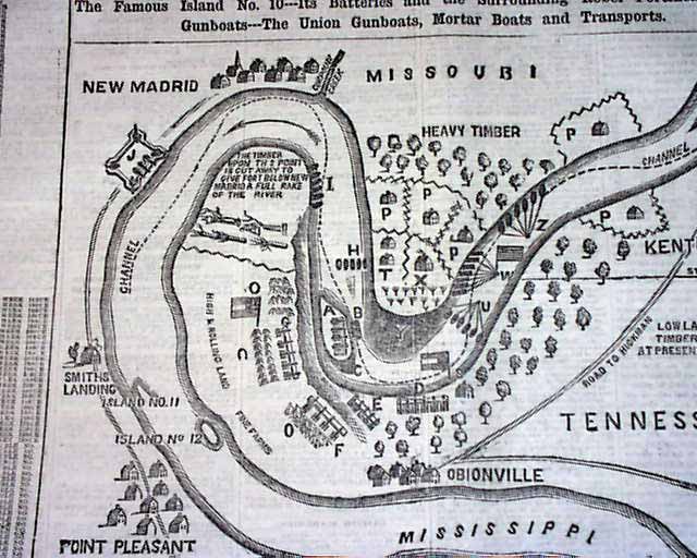 Civil War Island #10 preparing for battle New Madrid